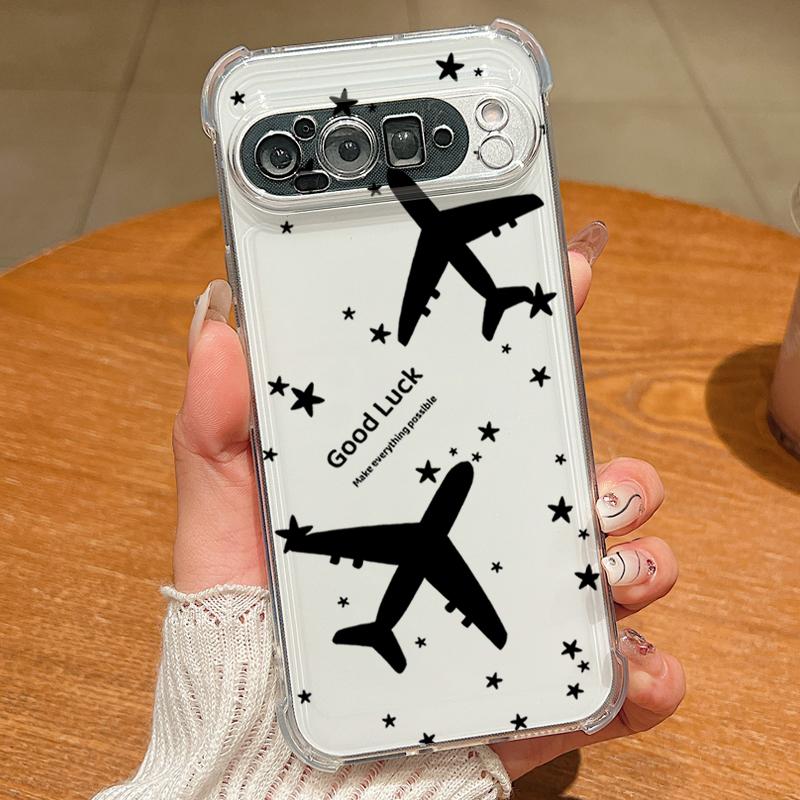 Карта маршрутов самолета TPU Чехол для телефона Для Google Pixel 9 Pro Pixel 9 Pro XL Мягкий Силиконовый Прозрачная Задняя Крышка Для Google Pixel 9A
