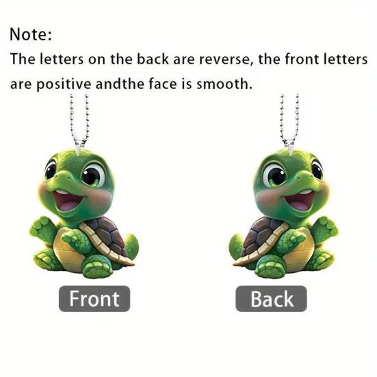 Подвеска для автомобиля из акрила в виде реалистичной черепахи с цепочкой, легкая, висит на деревьях, дверях, окнах, стенах