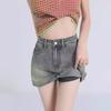 High Waist Retro A-Line Denim Skirt - Anti-Exposure, Slim Fit for Summer