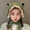 Cute Knitted  Frog Hat Knitted Warm Hat Cap Gift Idea Women  Beanie Hat  Autumn Season