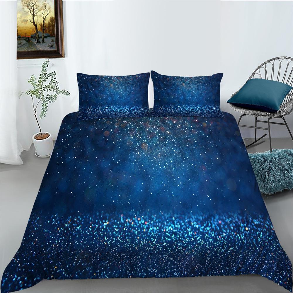 Sequin Series Quilt Cover Pillowcase Three-Piece Set Polyester Digital Printing