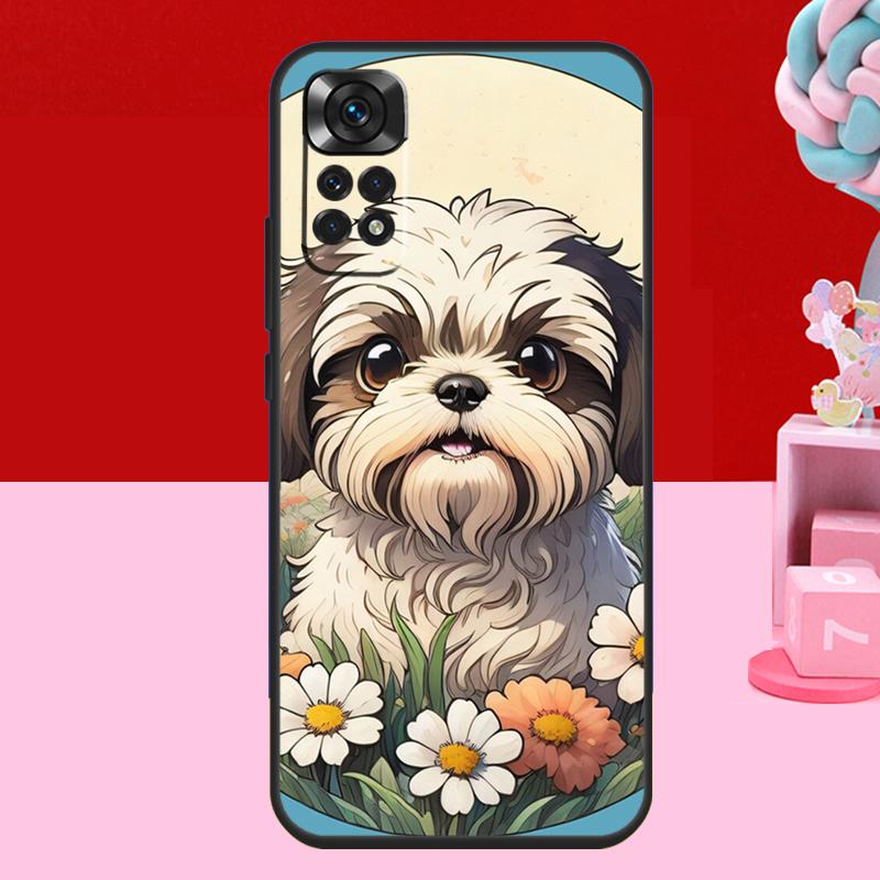 Мультяшный чехол для собаки Ши-тцу для Xiaomi Redmi Note 13 12 11 10 14 15 Pro Plus Redmi 15 C 14C 10C 12C 13C Мягкая крышка