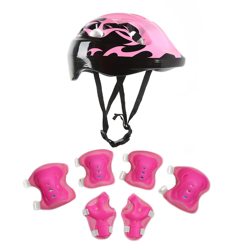 7Pcs/Set Children's Skating Protective Gear Children Kids Safety Helmet Knee