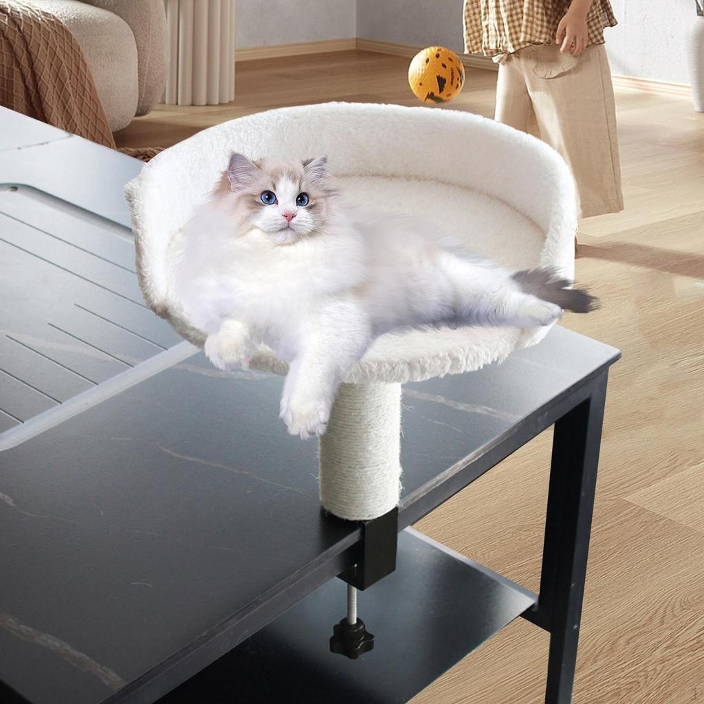 Cat Bed for Desk, Hammock, Easy To Assemble, Kitten Furniture, Soft, Stable, Elevated Seat