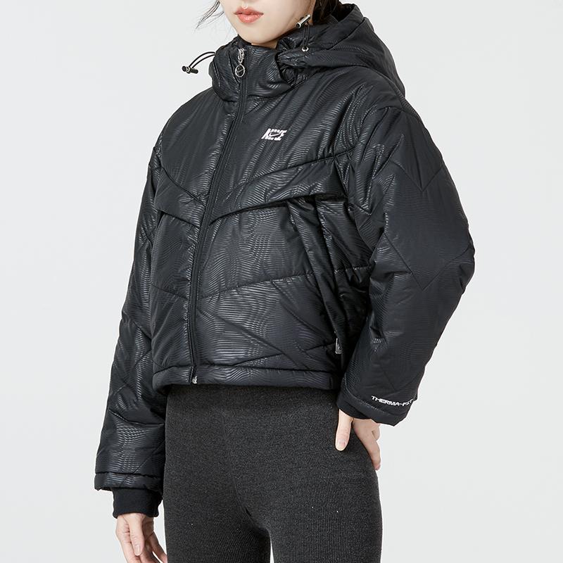 Nike Sports Casual Warm Cotton Jacket Women Jacket Black DQ7150-010