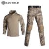Plus-Size Tactical Camouflage Long-Sleeve Frog Suit Set (No Protective Gear)