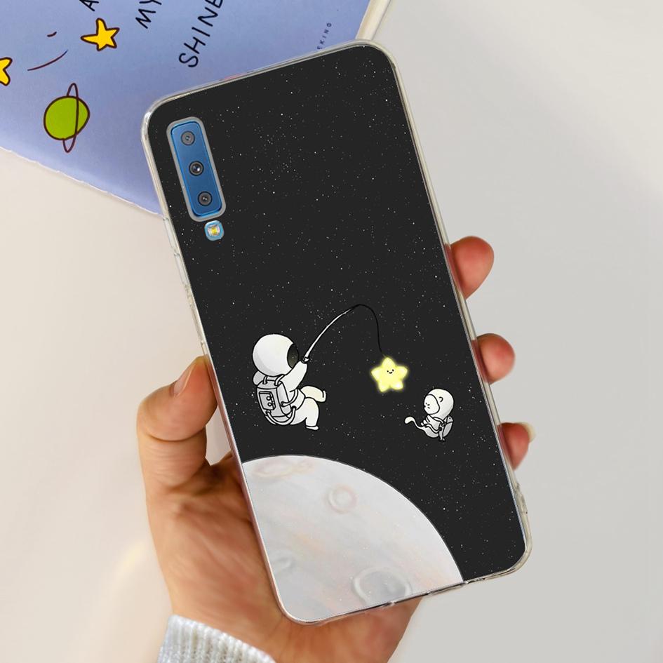 Силиконовый Чехол Для Samsung Galaxy A7 2018 Чехол A750 A750F Чехол Прозрачный ТПУ Модный Чехол Для Телефона Для Samsung A 7 2018 SM-A750F Fundas