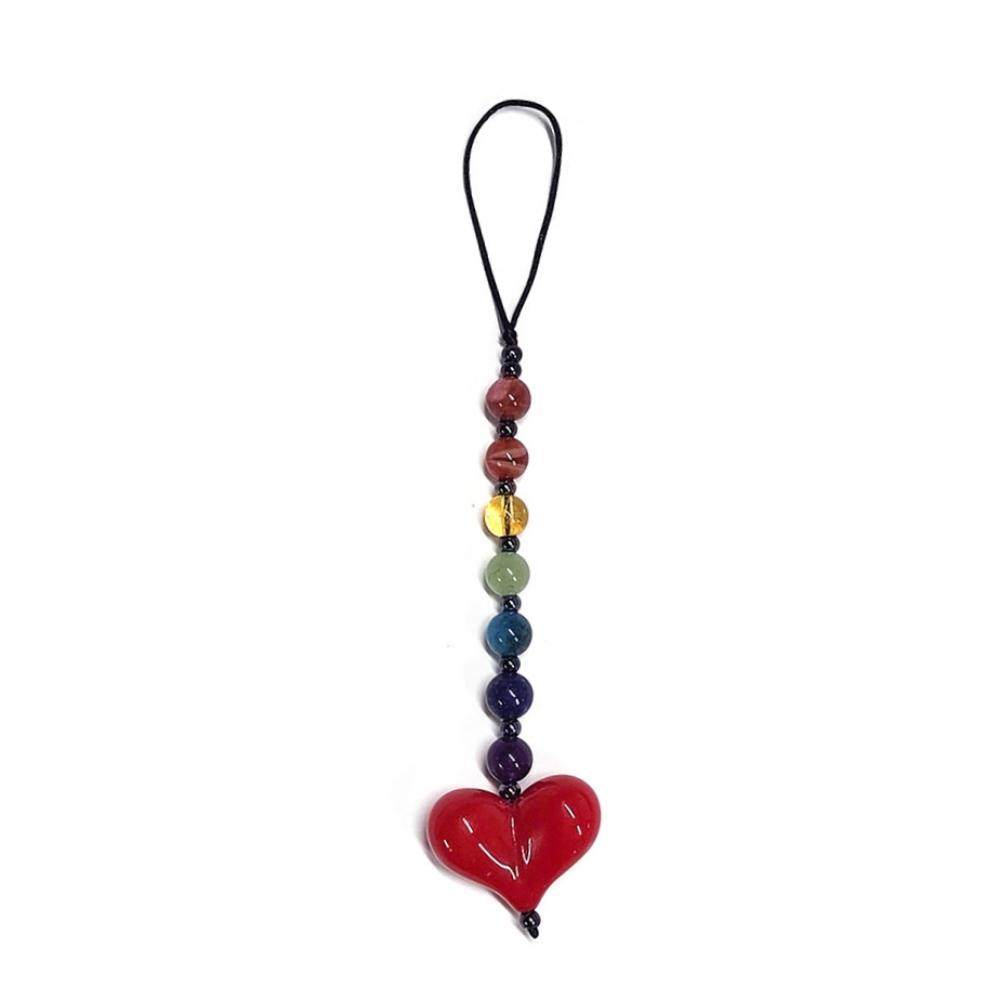HERLOOK Phone Charm Love Heart Bowknot Pendant Simple Beaded Chain Cellphone Lanyard Trendy Women Y2K Accesories