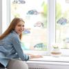 GORGECRAFT 8Pcs Large Rainbow Window Clings 3D Decorative Window Film Cloud Shape Anti-Collision Stickers Door Static Cling for Kitchen Dining Room