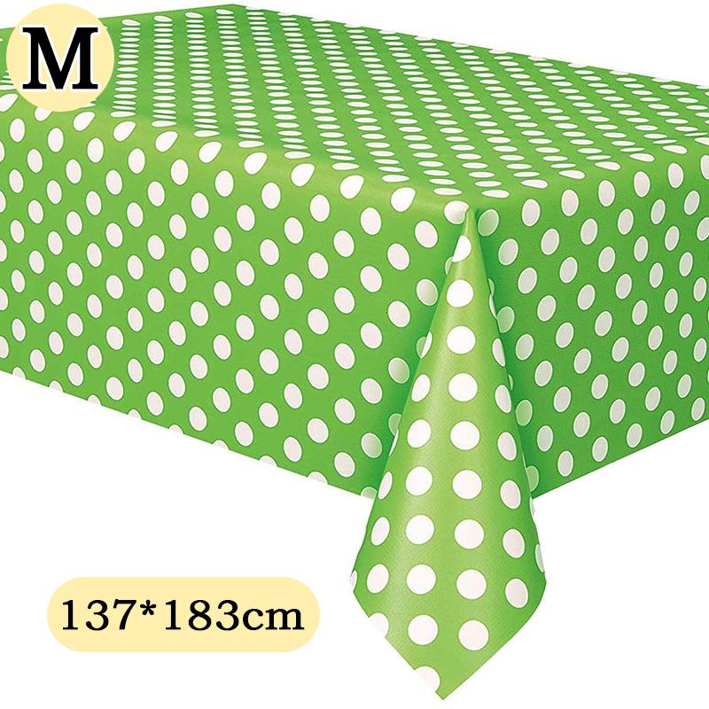 Disposable Waterproof Plastic Tablecloth Birthday Party Wedding Tablecloth Dot Eco-Friendly Tableware Rectangular Table Cover