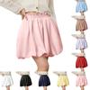 Women's High Waist Ruffled Floral Skirt A-line Short Skirt