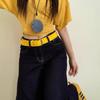 Fashion Wide Design Sense Y2K Double-Breasted Yellow Belt For Women With Skirt Jeans With Waistcoat Decoration Versatile Belt