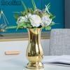 Stainless Steel Tabletop Vase Modern Minimalist Fashion Ornaments Crafts Home Office Decoration Vase
