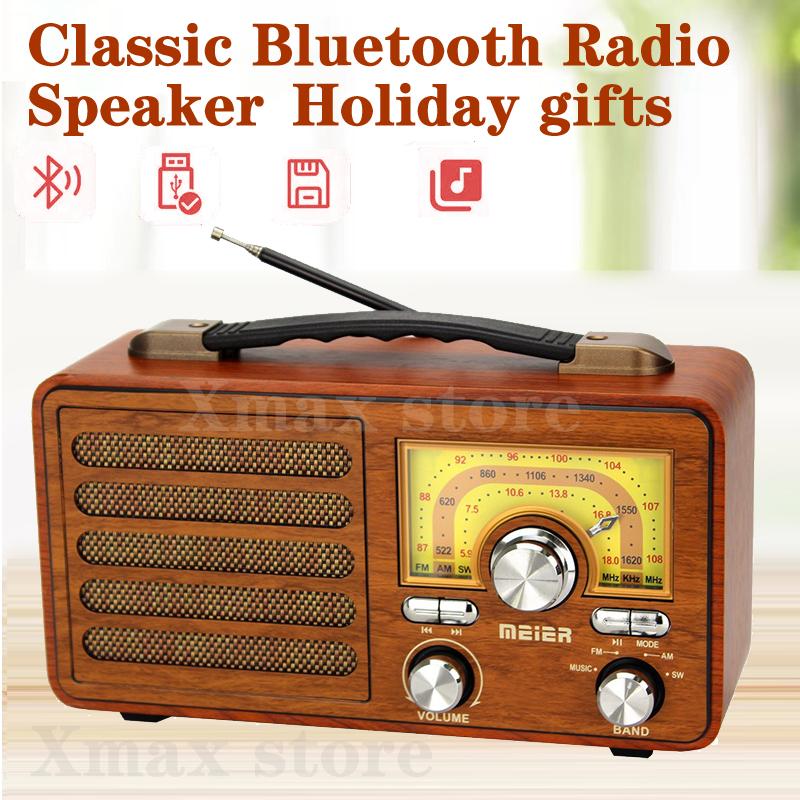 High Quality Retro FM/AM/SW/Wooden Bluetooth Radio Speaker Radio Speaker MP3 Player Gift