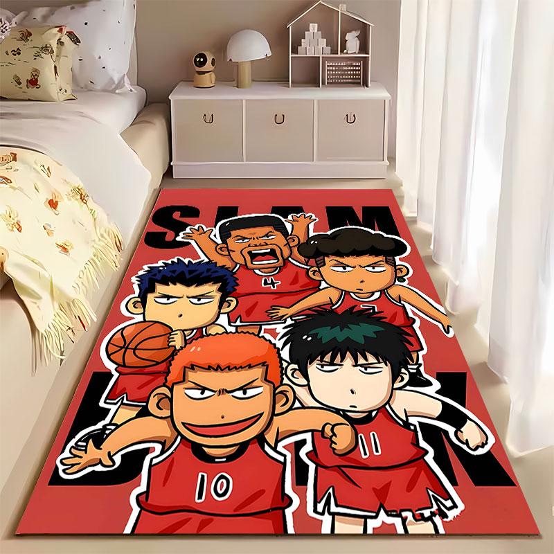 Slam Dunk Basketball Team Carpet suitable as a non-slip mat for the living room or bedroom sofa