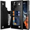 Для Samsung Galaxy S22 Ultra Чехол-кошелек с отделениями для ID-карты, кредитной карты, карманом для наличных, из ПУ-кожи, с магнитной застежкой