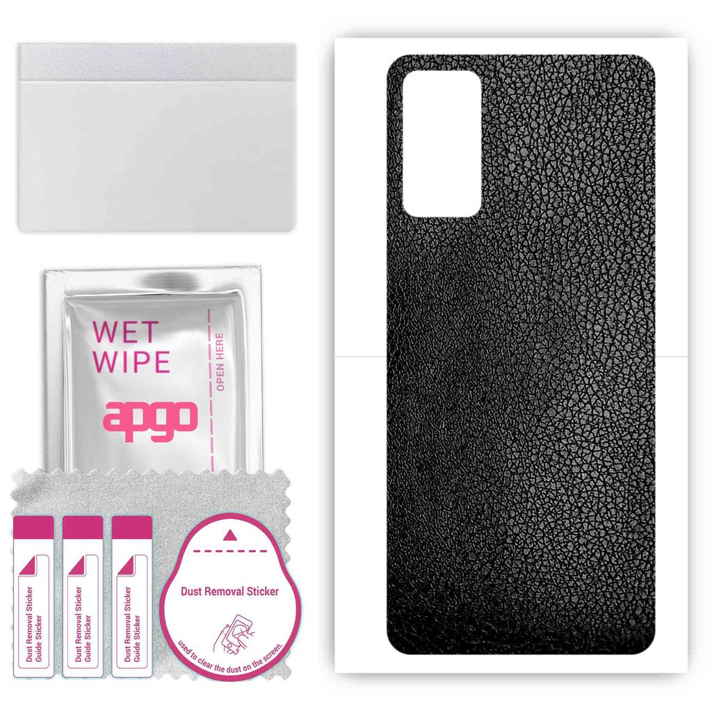 apgo Защитная наклейка на заднюю панель, совместимая с Honor 30 Youth Edition, пленка для обертывания, фольга, винил - узор из черной кожи