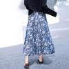 Women's Flowy Printed A-Line Midi Skirt