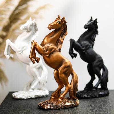 Статуя Лошади Арт Домашний Деко Скульптура Животного Смола Ремесло Статуэтка Орнамент Статуя