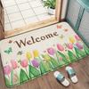 Welcome Doormat Vibrant Floral Pattern Non-Slip Rug for Indoor Outdoor High Traffic Areas Perfect for Valentine'S Day Spring Mat