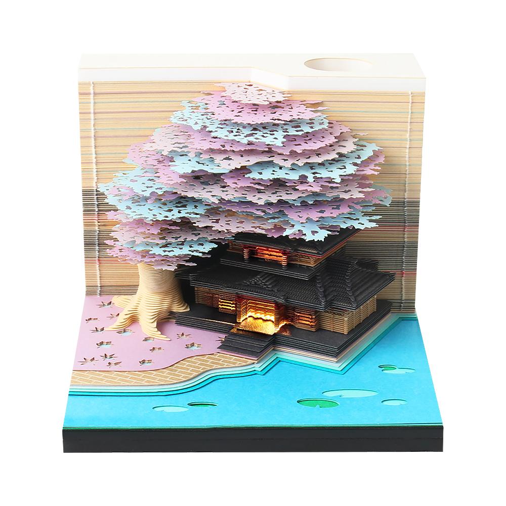 New Product 3D Memo Pad Custom Logo Desk Calendar Magic Tree Christmas Tree Notepad Bookmarks Stationery Gift Set Birthday Items
