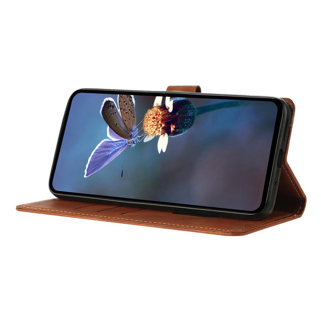 Для Motorola Moto G56 5G Чехол Кошелек Подставка Кожаный Чехол-книжка для телефона с тисненым треугольным узором