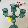 3 Heads Decorative Candle Holders Colorful Glass Flower Vase for Home Decoration Wedding Decoration Centerpieces Candlestic