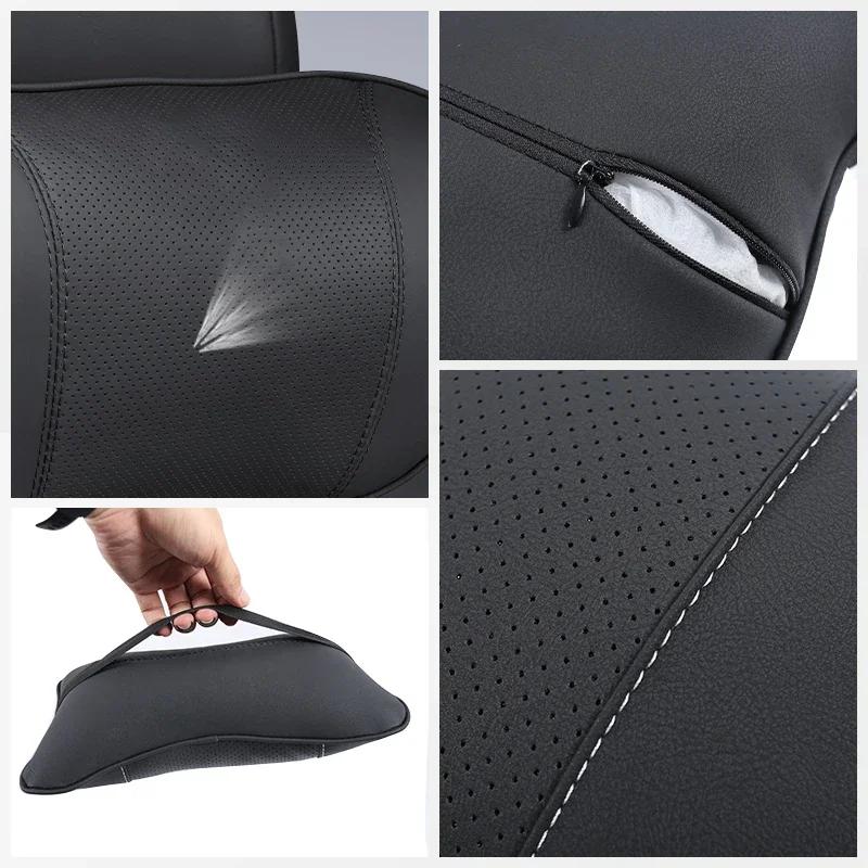 1Pcs Car Seat Headrest Auto Logo Neck Pillow For BMW M X1 X2 X3 X4 X5 X6 X7 F39 G42 G26 F01 F02 F30 F10 E70 E30 E87 E61 G30 G20 ADMVN1