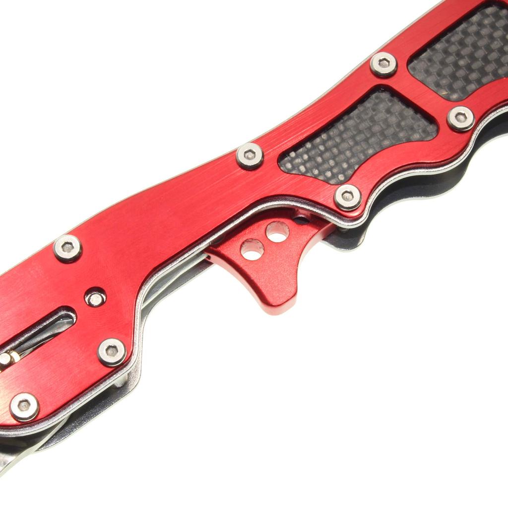1091 Fish Carbon Fiber Fish Grip (Iregui) Grip, Pistol-Shaped (Red)