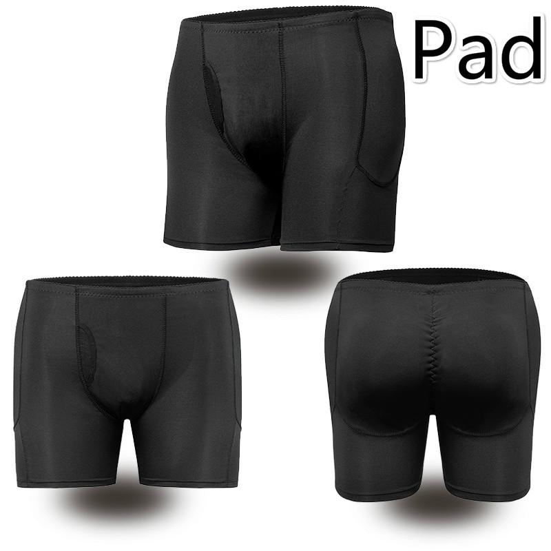 Мужские трусы-боксеры с мягкой подкладкой для бедер