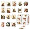 1000Pcs Christmas Wrapping Labels Adhesive Label Christmas Decorative Sticker for Scrapbooking Seal Envelope Packaging