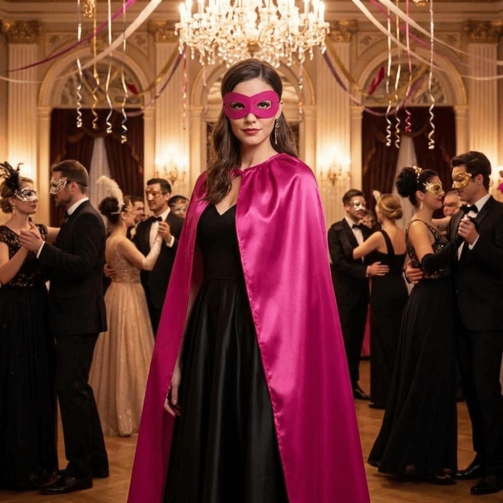 2Pcs/Set Cosplay Costume Halloween Superhero Cloak Halloween Cloak Costume Set Masquerade Dance