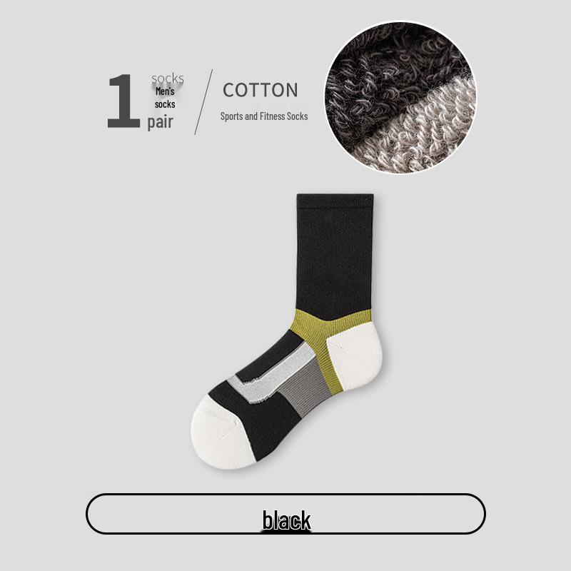 Мужские профессиональные баскетбольные носки до середины икры - Влагоотводящие, Нескользящие, Идеальны для бега и фитнеса