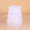 1Pcs Thickened Storage Box Transparent Plastic Case Flip Box  for Pill Jewelery Earrings Cosmetics