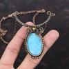 Hemimorphite Necklace Copper Wire Wrapped Gemstone Necklace Handmade Necklace Copper Jewelry Adjustable Necklace Wire Wrap Jewelry For Gift