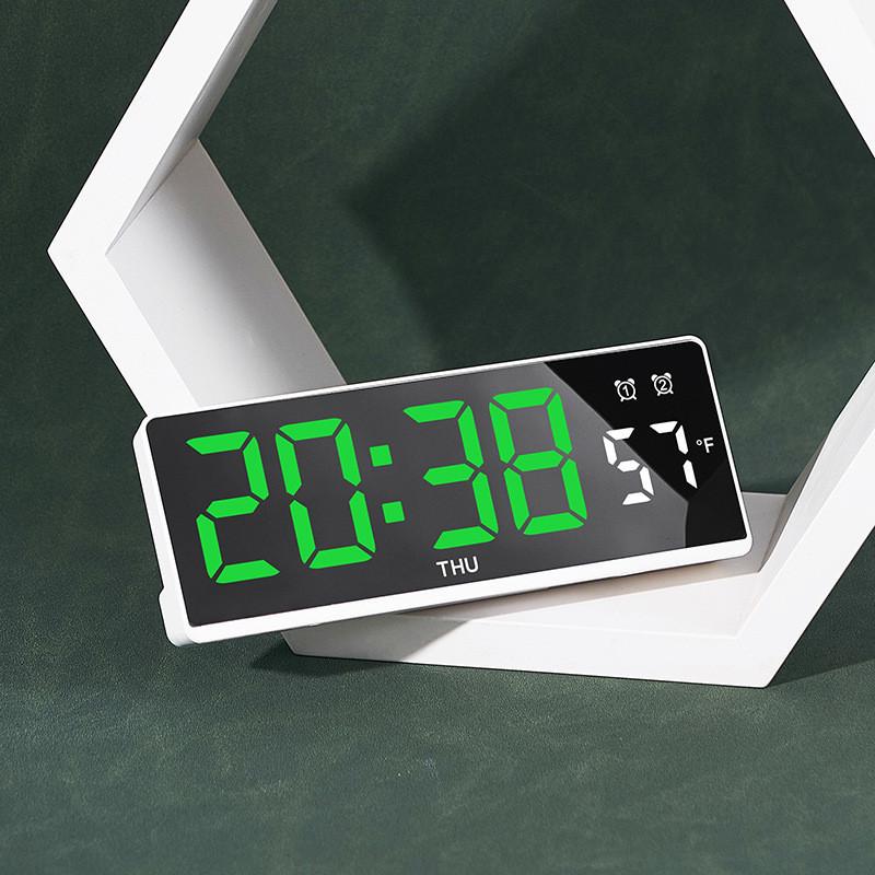 Multialarm Modern Led Desk Clock With Temperature Display For Office Or Bedroom Use