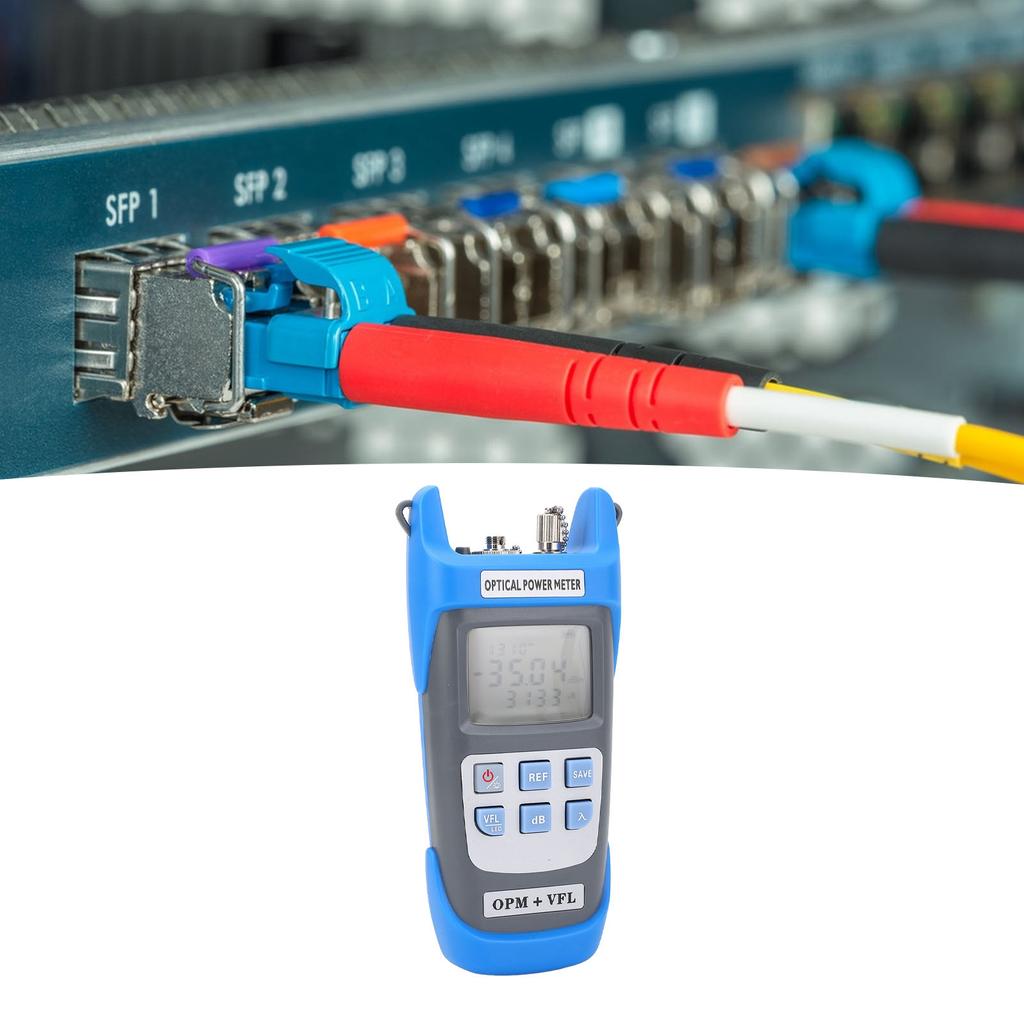 Оптический измеритель мощности 3 в 1, портативный перезаряжаемый тестер оптоволокна, визуальный локатор неисправностей со светодиодом Li