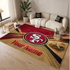 Custom Rug San Francisco 49ers Pattern Print Name Text Soft Non‑Slip Floor Carpet for Home Indoor Decoration
