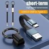 Новый Короткий Брелок USB-Кабель для Передачи Данных 3.1А Макс. Кабель Быстрой Зарядки Micro Type-C на USB A Зарядный Шнур для Смартфона Планшета