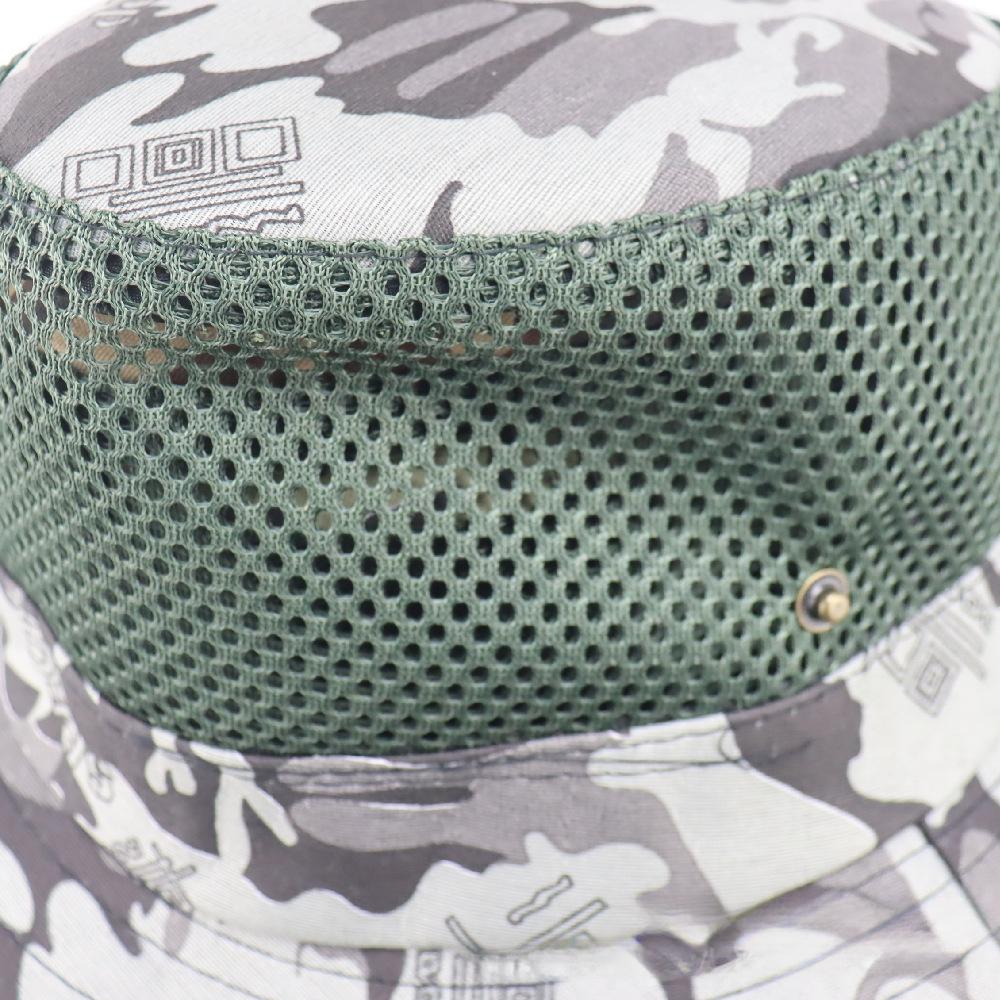 Camouflage Sun Hat for Men Summer Big Eave Sunshade Hat Outdoor Sport Climbing Hat Fishing Caps for Men Foldable with Buckle