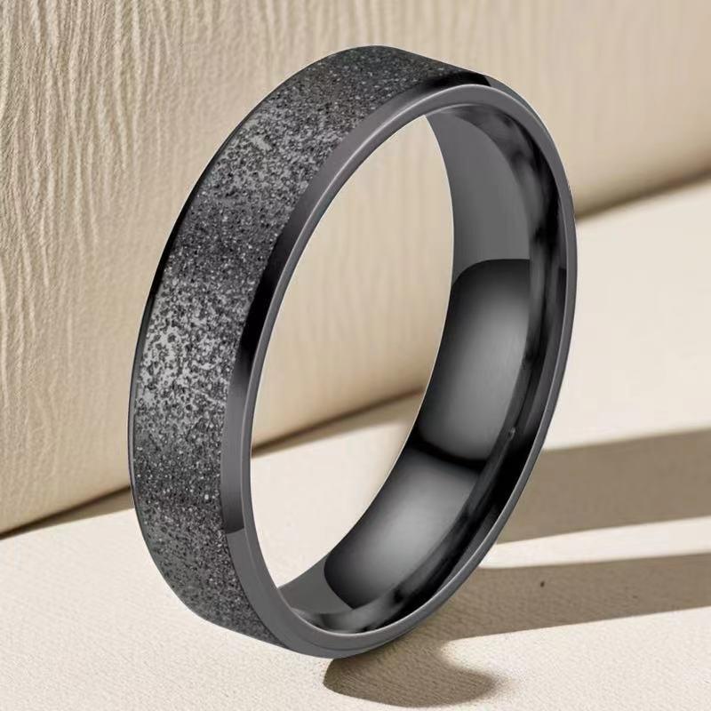 Женское простое модное матовое кольцо для пары из титановой стали