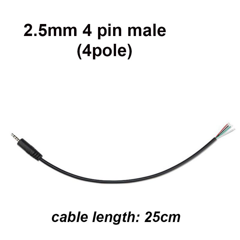 5 шт. 25 см 2,5 мм моно 2-контактный 3-контактный соединительный кабель мужской женский штекер 2-контактный 3-контактный удлинительный провод аудиокабель зарядное устройство