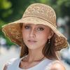 Складная женская шляпа-рыбака с вырезами, портативная панама-ведро, летний козырек от солнца