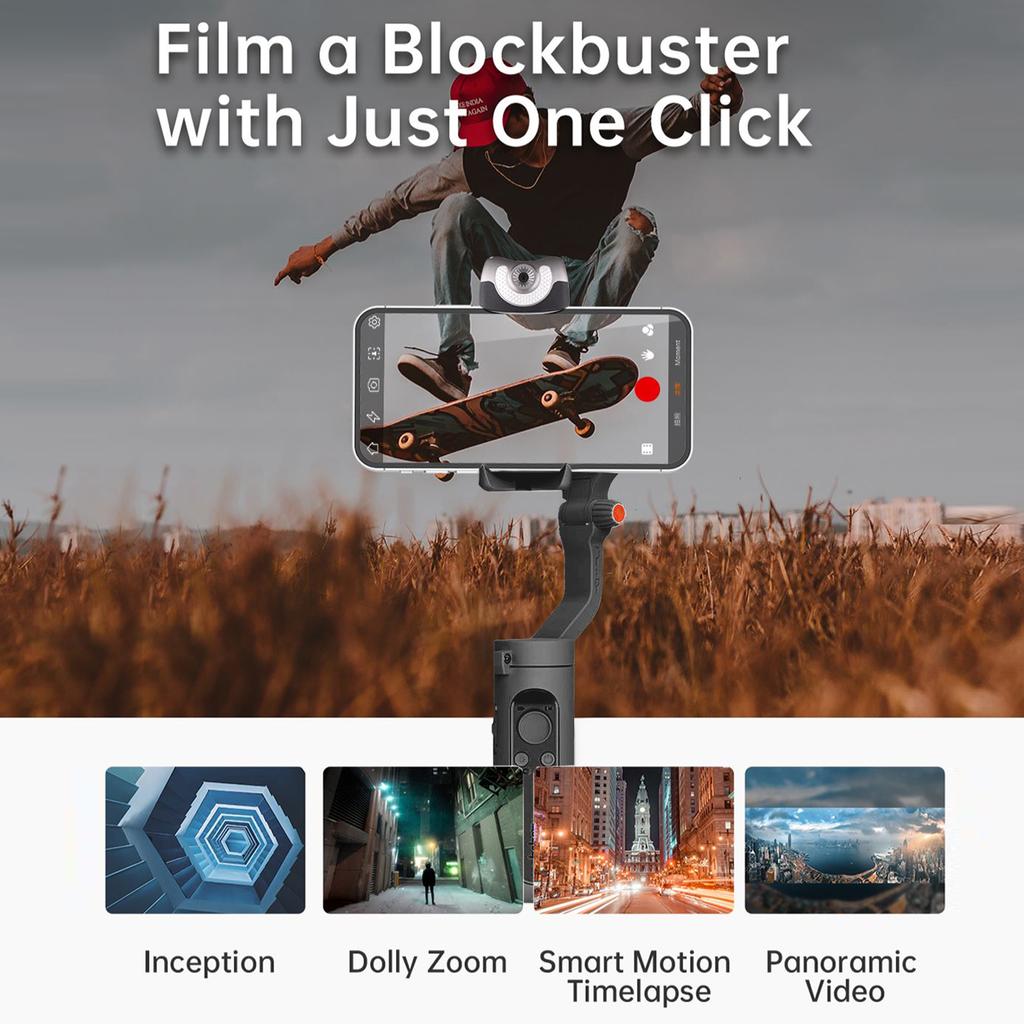 Hohem iSteady V2 3-Axis AI Smart Tracking Palm Gimbal Handheld Smartphone Stabilizer Gesture