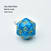 Cross-Border 20-Sided Acrylic Dice with Pearl Texture for Role-Playing DIY Accessories