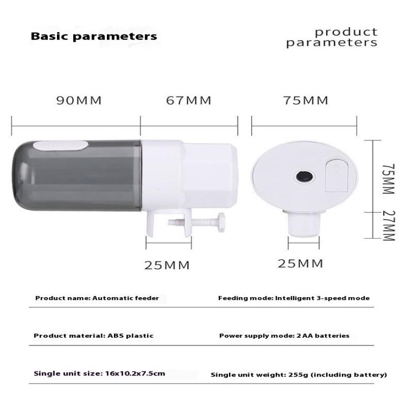 Автоматическая кормушка для аквариума Регулируемый дозатор корма для рыб Большая вместимость Аквариум 3 режима Кормушка для рыб Умный таймер Большая вместимость