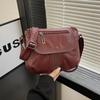 Однотонная сумка через плечо из искусственной кожи с застежкой-молнией, горячая распродажа, простая модная сумка-ранец, мягкая универсальная сумка через плечо для поездок на работу