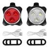 1 Pair USB Rechargeable Bike Tail Light Waterproof Rear LED Bicycle Light Night Ride Cycling