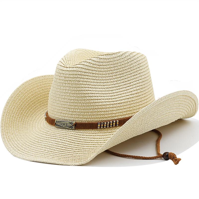 Wide Brim Straw Cowboy Hat For Men And Women, Western Cowgirl Hat, Fashion, West Fancy Dress, Party Headwear, Unisex Cap, Summer