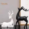 2 шт. настольный орнамент оленя смоляные фигурки оленя стоящего оленя и лежащего оленя скульптура для домашнего офиса стол декор